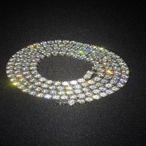 24 In Lab Diamond Chain White Gld Plated