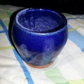 Small Blue Ceramic Vase