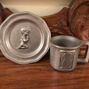 Metal Baby Cup & Saucer