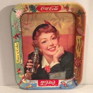Vintage Coca Cola Seasons Metal Tray
