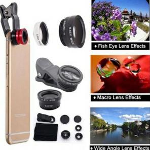 3 Piece Clip On Universal Camera Lens