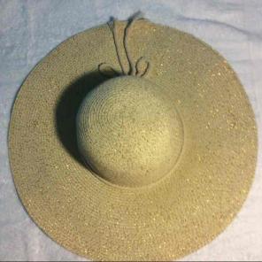 Light Beige Wide Brim Floppy Hat
