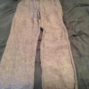 Linen pants grey