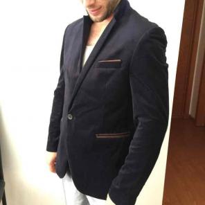 Velcro / suade dark blue men's xs blazer