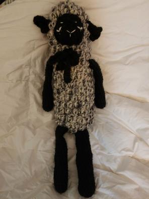 Crocheted Amigurumi Black Sheep