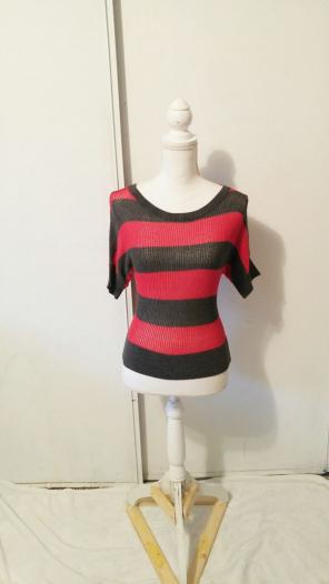 Take out red and grey stripe sweater