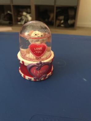 Small Valentines Day Snow Globe