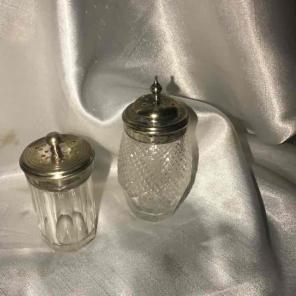 2 Antique pattern glass sugar Shakers