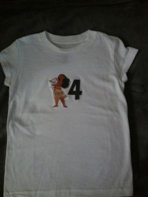 Moana fourth birthday outfit t shirt
