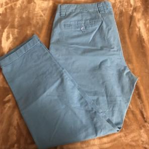 GAP Teal Cropped Khakis