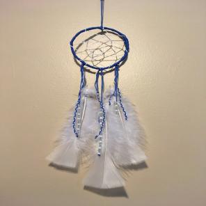 Handmade Dream Catcher Blue & White