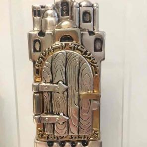 Silver and Gold plated Mezuzah