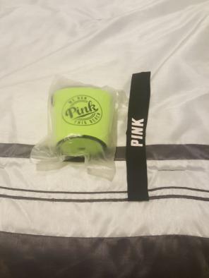 Pink can are cup holder an Headband