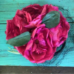 Vintage Milliary Floral Hat