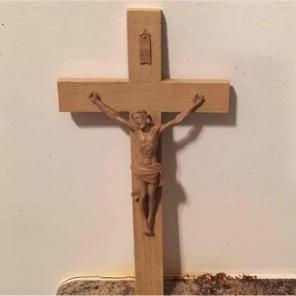 Vintage 1950's Celluloid Wall Crucifix