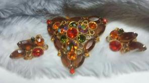 Gorgeous vintage rhinestone Demi set