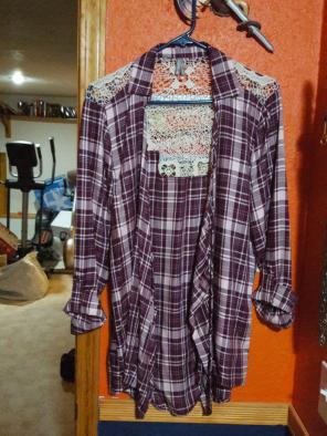 Plaid cardigan