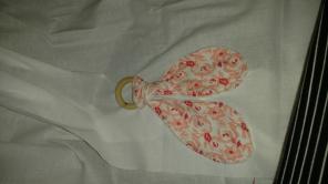 Floral wooden teething ring teether
