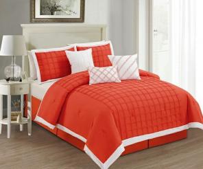 Orange 7pc comforter set