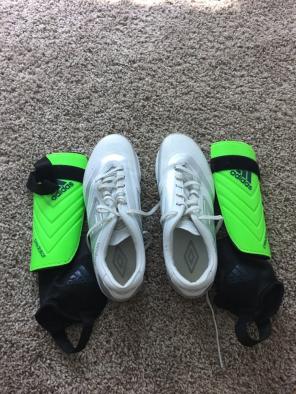 Soccer Cleats And Shin Guards