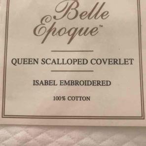 Bell Epoque Q size coverlet size 94X96