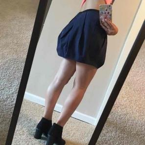 Bubble mini navy skirt