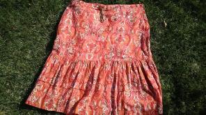 Tommy Hilfiger Orange Paisley Skirt Size