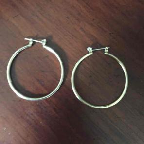 Gold hoop earrings