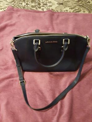 Navy Blue Large TZ Satchel Leather