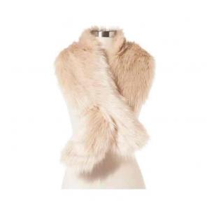 Faux Fur Light Brown Scarf-New