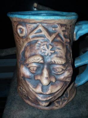 Vintage - UNIQUE Beer Stien Hand carved