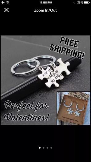 Your Crazy Matches My Crazy Keychain Set