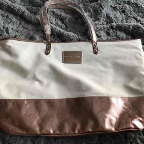 Victoria's Secret rose gold tote bag