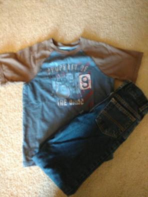 Boys Sonoma jeans and shirt size 6