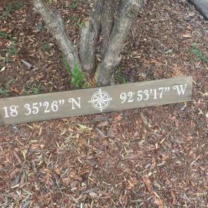 Nautical coordinates sign custom