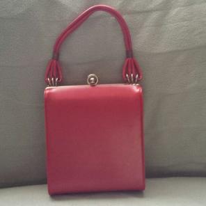 Red vintage handbag