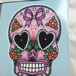 Day of the dead stickers two 3x4