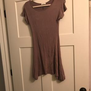 Tan High Low Dress