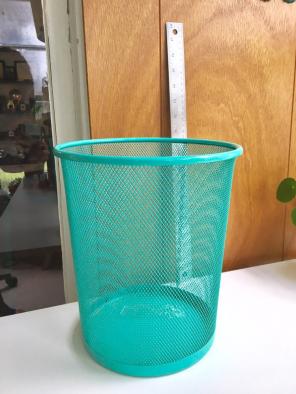 Aqua Teal Trashcan
