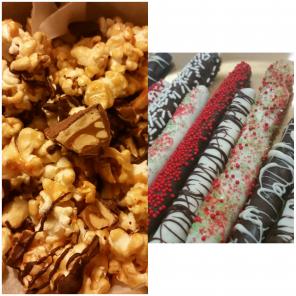 2 orders pretzels&2 Snickerhead popcorn