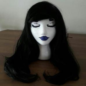Black Fluffy Straight Long Cosplay Wig
