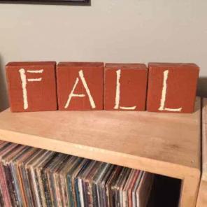 Fall Handmade Wood Blocks Thanksgiving