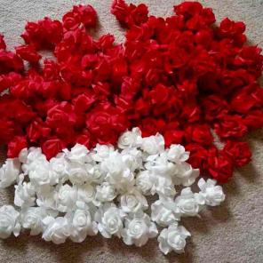 133 pics Artificial PE Form Rose 6cm+gif