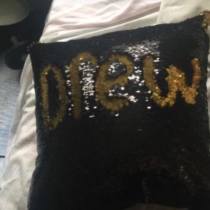 Gold And Black Sequin Pillow