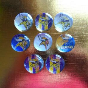 Minnesota Vikings glass bead magnets