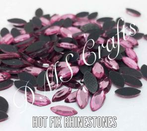 Pink Horse Eye Hot Fix Rhinestones