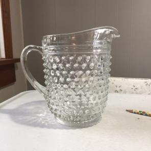 Clear Hobnail Pitcher