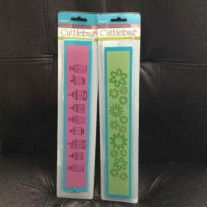 Cuttlebug 12 " embossing folders 2 pack