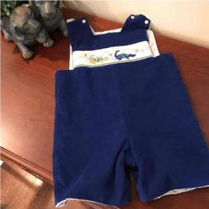 Anavini 3T corduroy shortall w smocking