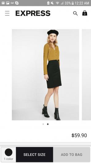 NEW Express skirt size 2
